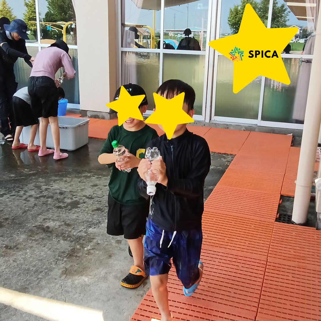 🔫💦夏休みの水遊びで大はしゃぎ🌞